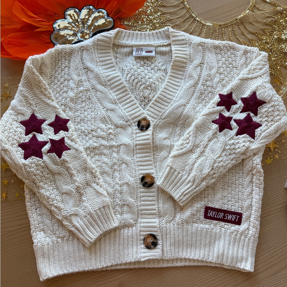 Taylor Swift Red Cardigan Girls Kids Size Taylor’s Version